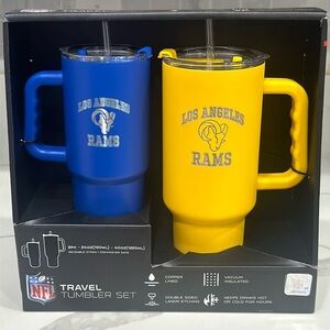 Logo Brands NFL Los Angeles Rams 2 Pack Tumbler Set 24 oz/ 40 oz